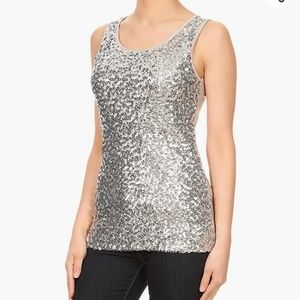 Anna-Kaci glitter sequin tank. Size M
